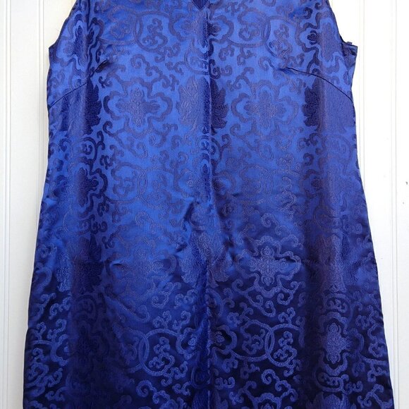 Long Tall Sally Blue Sheath Dress Swing Jacket Size 18 Tall Asian Inspired MOB - Picture 6 of 13